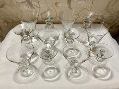 Lot 12 Vintage Seneca Ingrid Crystal – Six Water Goblet & Six Champagne Sherbet