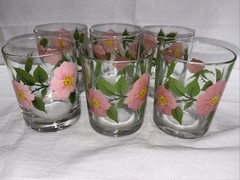 Franciscan Desert Rose Double Old Fashioned Glasses Set of 6