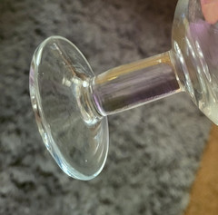 Vintage Heavy Glass Thick Stem 5.75″ Wine Goblets set of 6