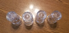 7 Early American Prescut Tumblers Anchor Hocking 4 oz Juice Glasses 4″x2.5” EAPC