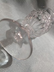 2 Vintage Early American Pattern Glass Flint Currier and Ives Goblet