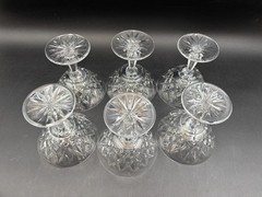 Set of 6 ~ Waterford Crystal «KINSALE» Martini / Champagne Glasses ~ 4 3/4″ Tall