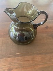 Vintage MCM Viking Blown Glass Smoke Pinch Spout Pitcher Epic Collection