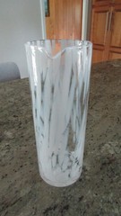 Amalfi Tortoise Glassware Zodax White Pitcher 9.75” Tall