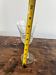 Vintage Libbey Rock Sharpe Halifax Crystal Water Goblets 1940s Set Of 4