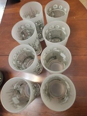 Royal Colonial Homestead Frosted Juice Glasses. Frosted Glass. Set Of 5