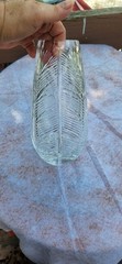 CRYSTAL Cut 10″ Feather Vase GORGEOUS!
