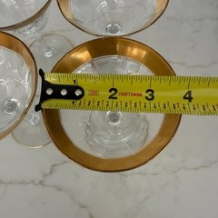Vintage Tiffin-Franciscan «Rambler Rose» Gold Encrusted Crystal Stemware Set
