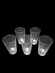 ROYALEX Set of 5 Clear Everyday Drinking Glasses /Tumblers 12 oz Toughened Glass