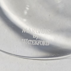 WATERFORD Marquis POLKA DOT AQUA WINE GLASS, Cut Blown Crystal, 8 5/8″, 20oz