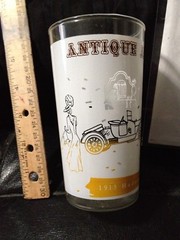 ANTIQUE AUTOS MID CENTURY TUMBLER GLASS 1913 HUDSON NEW OLD STOCK ESTATE’ LOOK