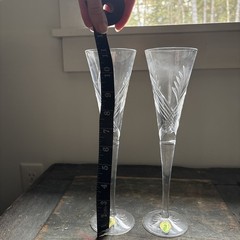 New Waterford Crystal 154225 Waterford Wishes Beginnings Flute Pair – Never Used