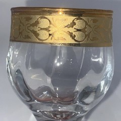 Set of 6 Vintage Cordial Liquor Glasses Gold Rimmed Barware – Crystal Mode Italy