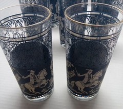 Warrior Mid Century Arabian Knight Jasper Ware Vintage Drinking Glasses Set Of 8