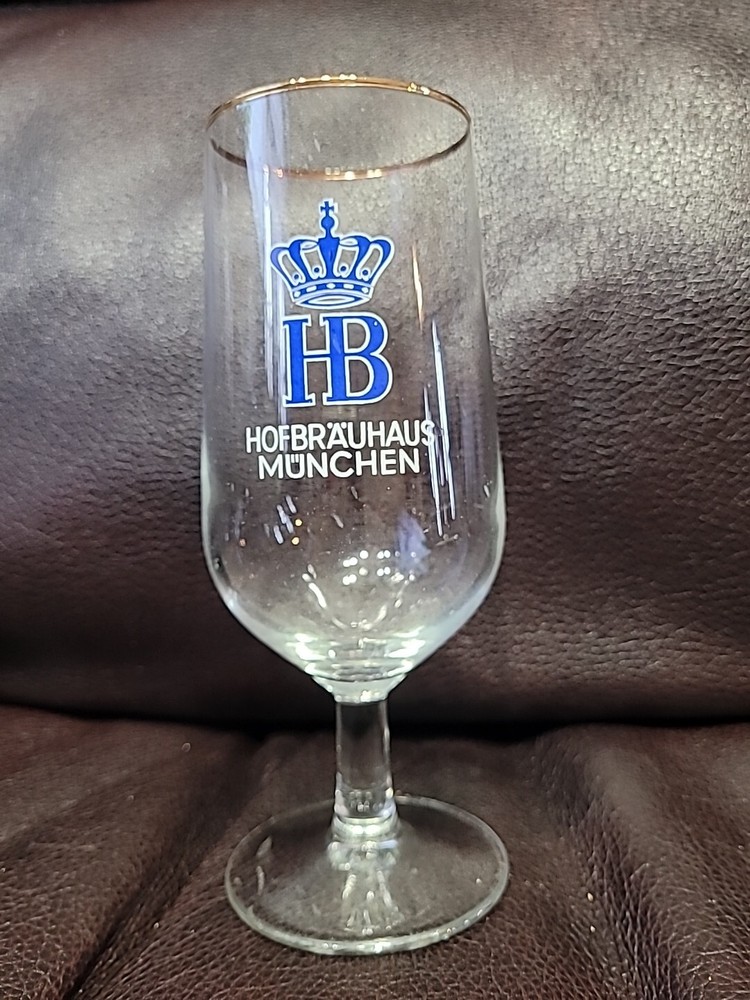 Stemware Glass Hofbrauhaus Munchen German Stemmed Beer Glass