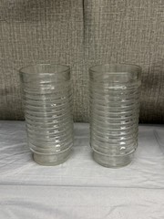 Anchor Hocking Ribbed Clear Iced Tea Tumbler Glass 6″ – Set Of 2
