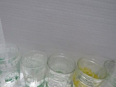 MIXED VTG LOT OF ELEVEN DRINKING GLASSES DIFFERENT PATTERNS