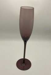 Deep Purple Brandywine Amethyst Opaque Champagne Flutes Set of 2 Barware 10.5” H