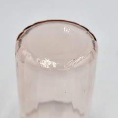 Vintage Pink Depression Glass 6 oz Mini Tumbler Cup, 3.5″ T X 2.25″ D