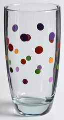 Pampered Chef #2287 Dots 4-16oz Highball Tumbler Glass 6 1/8″ NEW IN BOX