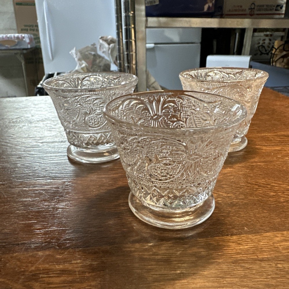 Duncan & Miller Crystal Sandwich Oyster 2 1/2″ 5 oz. Footed Fruit Cup/3