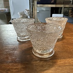 Duncan & Miller Crystal Sandwich Oyster 2 1/2″ 5 oz. Footed Fruit Cup/3
