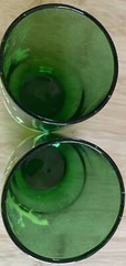 Vintage Gay Nineties Roly Poly Tumblers Anchor Hocking Forest Green