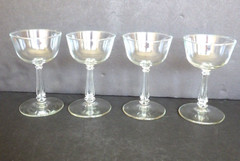 Set of 4 Libbey #3002 Stemmed Liquor Cocktail Glasses 4 oz. Capacity