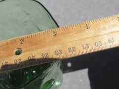 Vintage Mid Century Tex Decatur Glass Thumbprint Tumbler Green