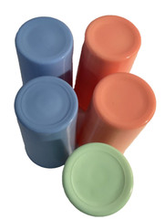 5 Vintage Hazel Atlas Moderntone Platonite Pastel Tumblers circa 1950