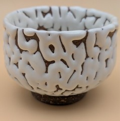 sake cup　”GUINOMI　HAGI-YAKI” All surface Oni Hagi with a cut footring