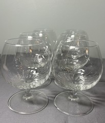6 Vintage Radiance Grand Liqueur Cognac Glasses 7.5 Ounces