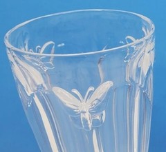 LENOX Butterfly Meadow Highball Iced Tea Clear Glass Full Lead Crystal 6.5″