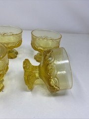 VTG set of 4 Tiffin Franciscan Madeira Cornsilk yellow goblet/champagne/sherbet