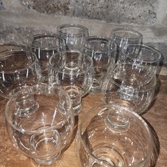 Vintage Federal Glass Retro MCM Clear Hollow Stem 16 Oz. Beer or Soda Glass