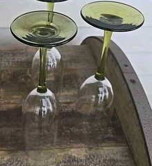 Set of 2 OLIVE GREEN By Cristal D’arques Champagne Flutes 8oz EXCELLENT COND.