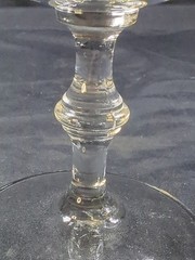 2 Libbey Georgian Bamboo Stem Champagne Coupes Sherbert Clear Glass Barware 4.5″