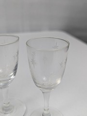 Complete Set Vintage starburst Crystal Glassware