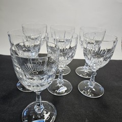 7 Gorham Nachtmann W. Germany Full Leaded Crystal 5.75″ Smaller Wine Glasses