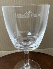 Set of 6 Irish Coffee Glasses Goblets Shamrock Clear Stemmed Recipe on Side