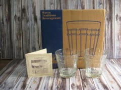 LONGABERGER WOVEN TRADITIONS BEVERAGEWARE 12 OZ. TUMBLERS – 4 IN BOX PLUS 2