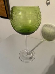One Home Essential Fine Crystal Glass Goblet -Green Water-#H29
