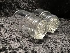 Vintage Libbey Bubble Bottom Clear Glasses 2 Stackable Unique Tumbler 12oz