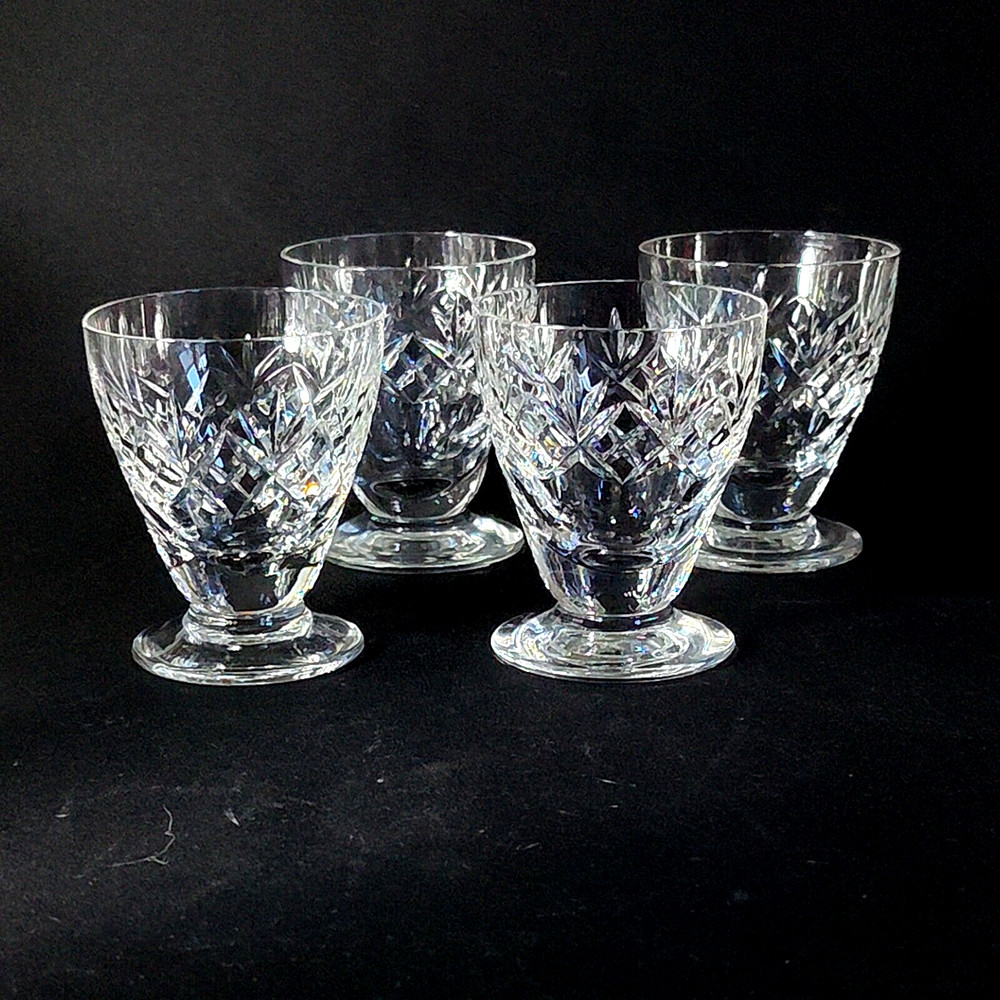 WEBB CORBETT GEORGIAN OYSTER or FRUIT GLASSES, Cut Crystal, 3 1/4″, ENGLAND, 4PC
