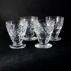 WEBB CORBETT GEORGIAN OYSTER or FRUIT GLASSES, Cut Crystal, 3 1/4″, ENGLAND, 4PC