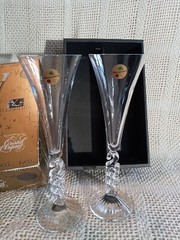 Cristal D’Arques Millenium Set Of 2 Champagne Flutes Crystal Glasses 19 Cl