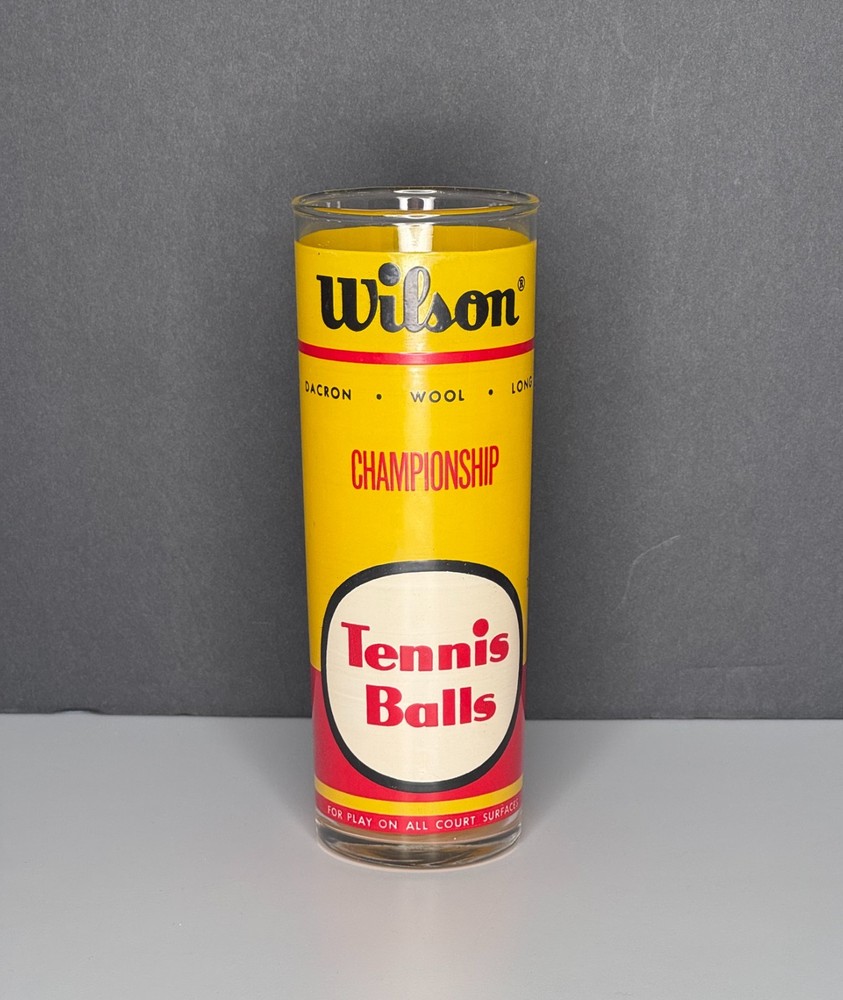Early Vintage Version Wilson»Championship Tennis Balls» High Ball Drinking Glass