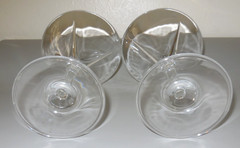 RCR Royal Crystal Rock Fusion Martini Glasses 6″ Tall Exc Cond Set 2