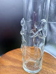 Vtg Libbey La Femme 3D Dancing Nude Highball Glassware Tall Collins Barware 20oz