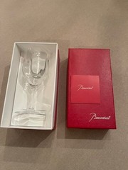 Baccarat Capri Crystal Water Goblet Glass Optic 6-5/8 Never Used in Box